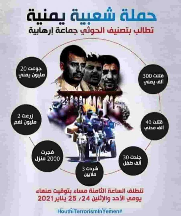 ترند "الحوثيين منظمة إرهابية" الأول عالمياً