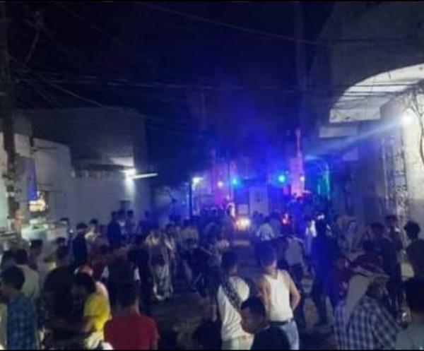 احتراق أسرة بانفجار اسطوانة  بحي غليل في الحديدة
