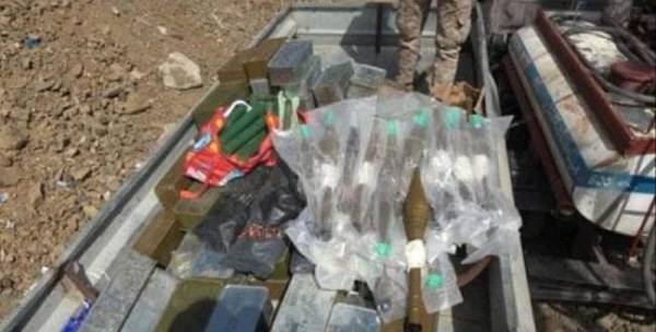 تعز.. ضبط شحنة أسلحة كانت في طريقها إلى مليشيات الحوثي