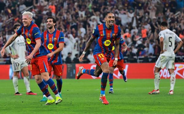 90 دقيقة من الإثارة.. برشلونة يحسم الكلاسيكو ويتوج بكأس السوبر الإسباني