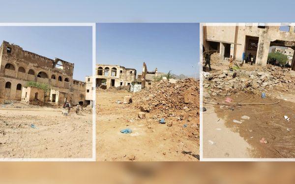 داعشية الحوثي تهدم المباني الأثرية والتاريخية في تهامة