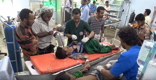 اصابة 6 اطفال بانفجار لغم حوثي بمديرية الوازعية بتعز