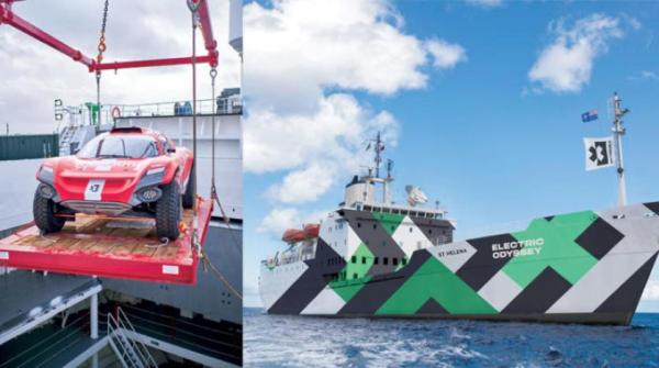 سيارات «إكستريم نيوم» تصل على متن «سانت هيلينا»