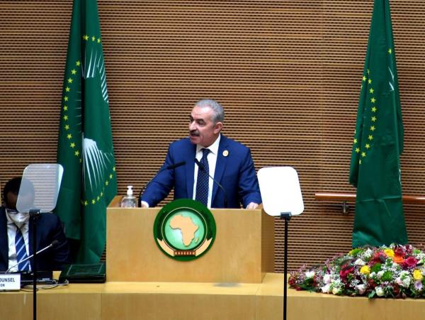 اشتية خلال القمة الأفريقية اليوم يطالب الاتحاد الأفريقي بسحب ورفض اعتماد إسرائيل كعضو مراقب