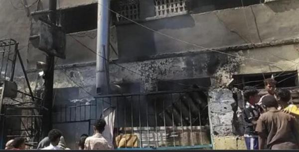 اسطوانة غاز تتسبب في حريق فرن بالشيخ عثمان بعدن 