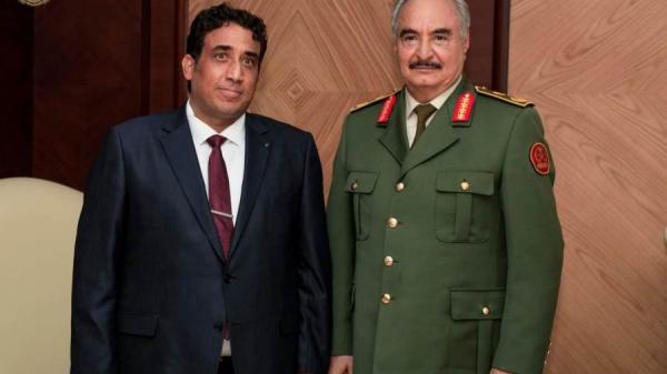  "حفتر" يستقبل رئيس المجلس الرئاسي الليبي الجديد في الرجمة