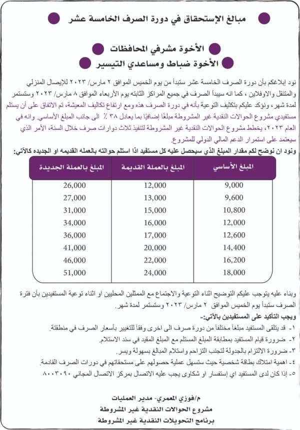 زيادة في مستحقات الحوالات النقدية بنسبة 38 بالمائة