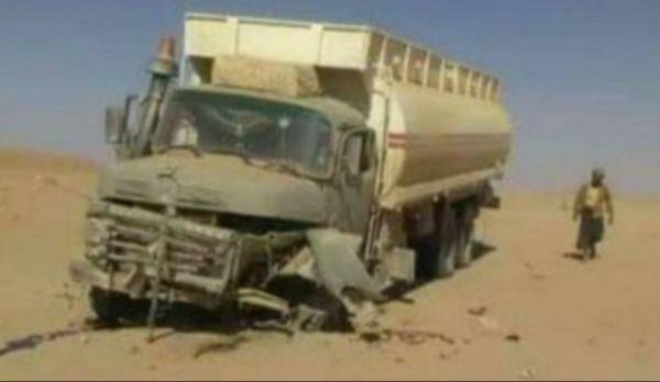 انفجار لغم حوثي بشاحنة وقود في الجوف