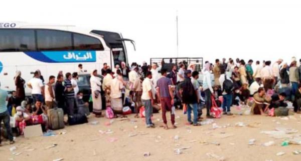 عودة طوابير المركبات إلى منفذ الوديعة 