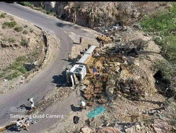 وفاة سائق شاحنة في خط القبيطة لحج