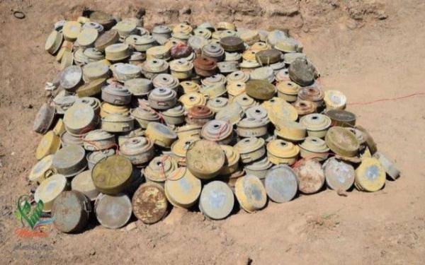 مسام يعلن نزع 139 لغما زرعه الحوثيون في البيضاء