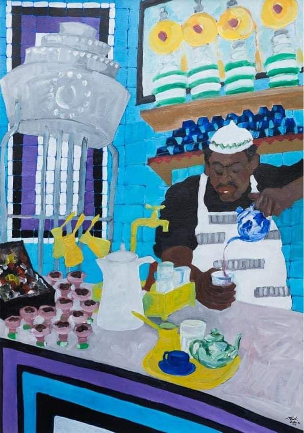 زوجة الفنان التشكيلي الراحل تاد تحيي أمجاده الفنية