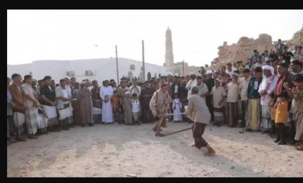 رقصات ثراتية في المهرة احتفاء بالعيد