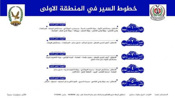 تدشين خطة تنظيم خطوط سير مركبات الأجرة داخل مدينة تعز 