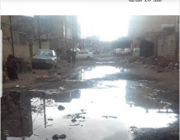 حارات ذمار تغرق بالمجاري