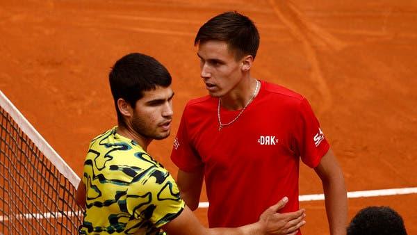 خروج ألكاراز من دورة روما على يد مجري مغمور