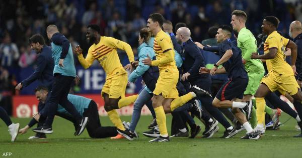  محاولة الاعتداء على نجوم برشلونة خلال احتفال اللقب