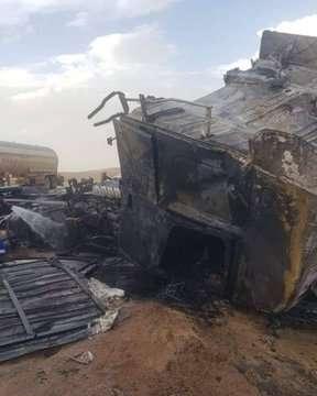 اصطدام سيارة بناقلة وقود يؤدي إلى وفاة امرأة بمآرب