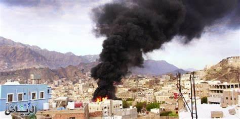 عصابة الحوثي تهاجم مواقع للجيش في تعز
