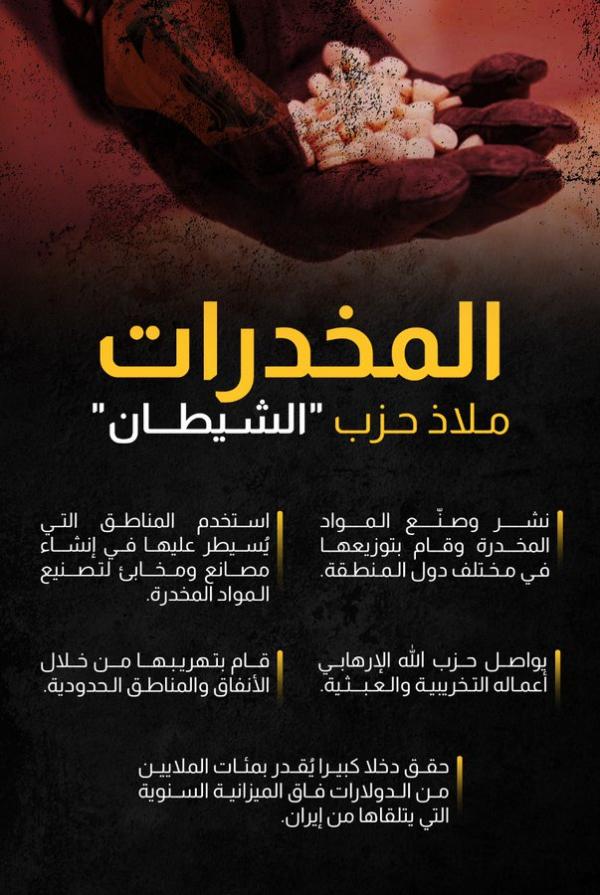  إيران وعملاؤها يصنعون لليمن مستقبلاً مظلماً بسلاح المخدرات 