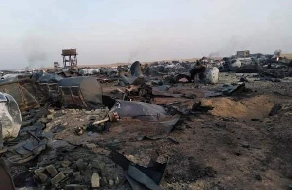 تفحم 7 جثث جراء احتراق مقطورة غاز في أبين