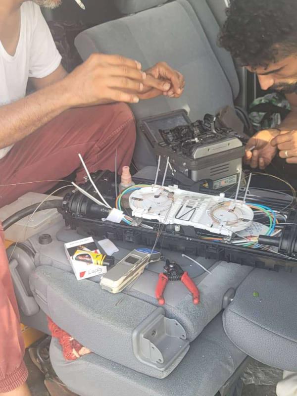 عمل تخريبي يتسبب في انقطاع الاتصالات في أبين 