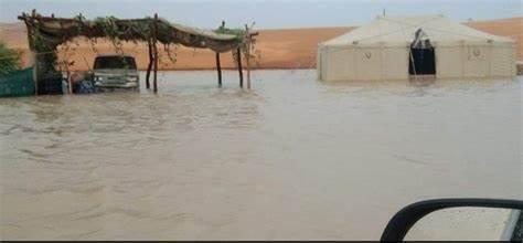 مليشيا الحوثي تتسب بتضرر 280 أسرة نازحه و بكارثة سيول  شرق الجوف