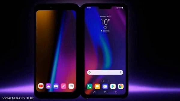  "إل جي" تتحدى سامسونغ وهواوي بهاتف الشاشتين