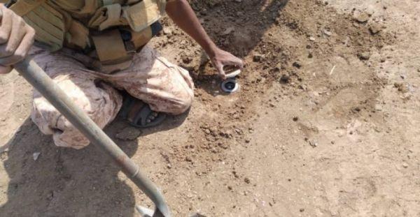 هندسة المشتركة تفكّك شبكة ألغام حوثية جنوب الجراحي 
