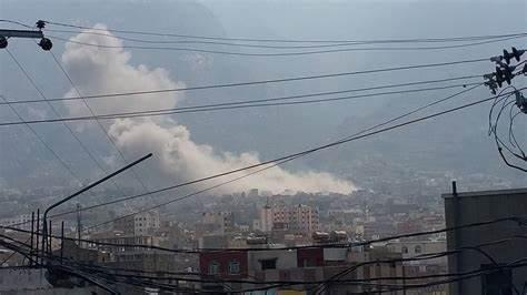 انفجارات عنيفة تعز مدينة تعز جراء قصف حوثي