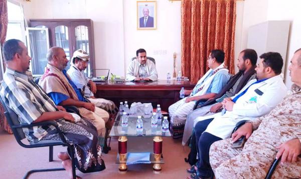 مدير عام العبر يرأس اجتماعاً لمناقشة الوضع الصحي بالمديرية