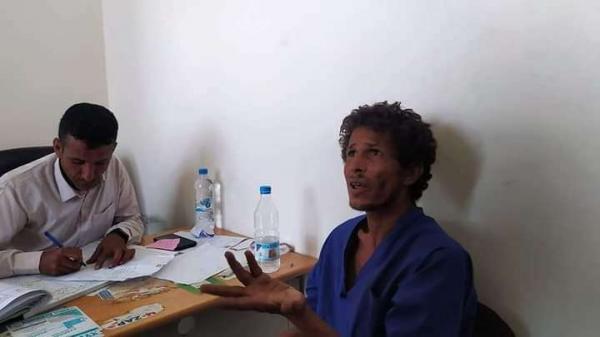 إيداع المختل عقليا في مستشفى الامراض النفسية بتعز 