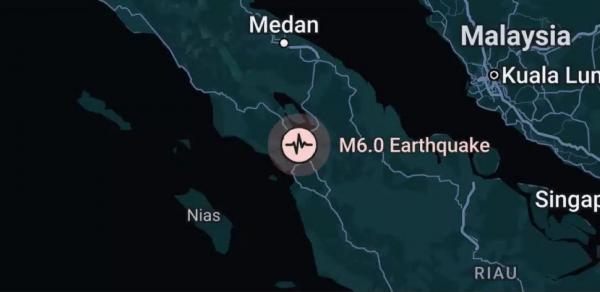 زلزال بقوة 6 درجات يضرب غربي إندونيسيا