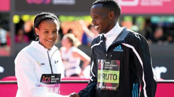 الكيني كيبروتو والإثيوبية يهوالاف يفوزان بماراثون لندن