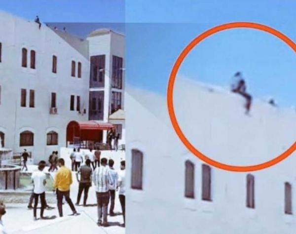 موظف يرمي بنفسه من سطح جامعة الحديدة بعد قطع راتبه