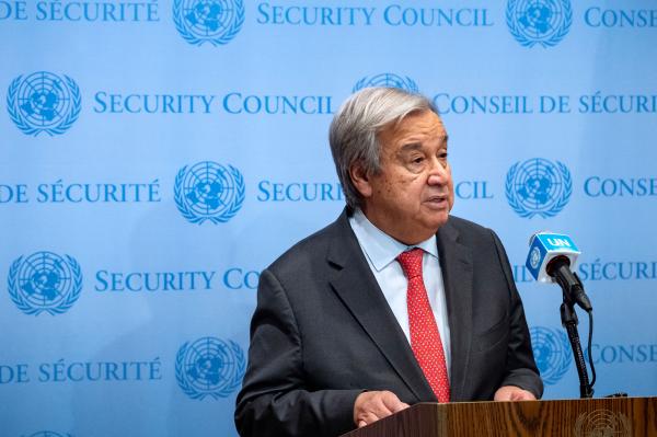 غوتيريش: قصف المستشفى في غزة مرعب والمستشفيات والطواقم الطبية محمية بموجب القانون الدولي الإنساني