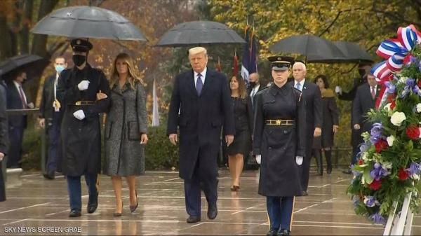 ترامب يظهر للمرة الأولى منذ إعلان نتائج الانتخابات