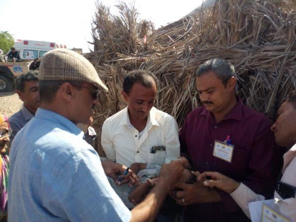 مدير عام الدريهمي يدشن حملة التحصين ضد شلل الأطفال