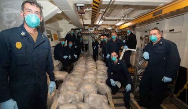 البحرية الأميركية تعلن ضبط شحنة مخدرات في بحر العرب