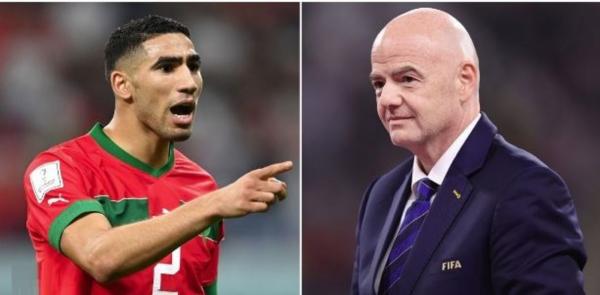 بسبب ما صدر منه بعد لقاء كرواتيا.. أشرف حكيمي يوجه رسالة لإنفانتينو