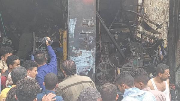 وفاة شخص وإصابة 6 آخرين بانفجار ورشة إصلاح سيارات غربي تعز