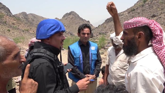 زيارة وفد من منظمة الأمم المتحدة يكشف الانتهاكات الحوثية في مدينة حيس