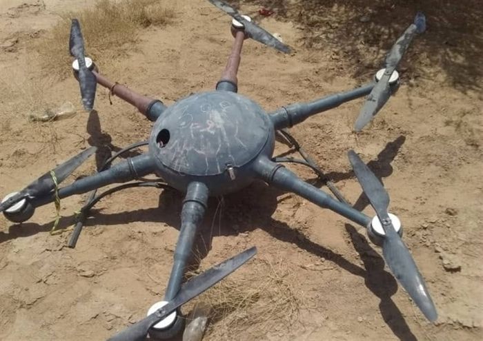 القوات الحكومية تسقط مسيرة حوثية غرب محافظة تعز