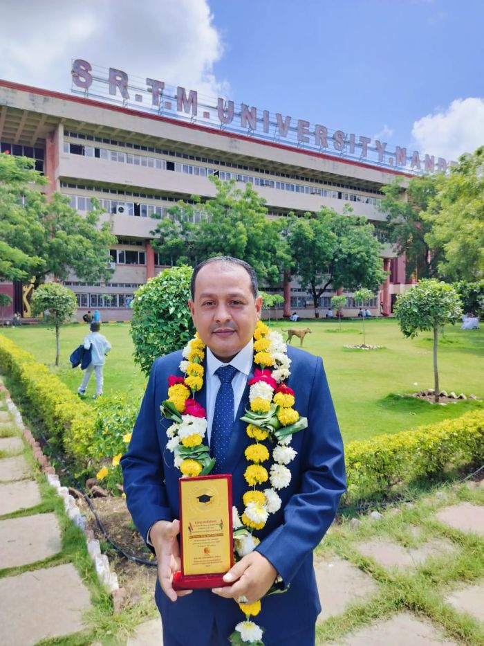 الدكتوراة بامتياز للباحث صفوان الشيباني من جامعة سوامي ريماندد الهندية