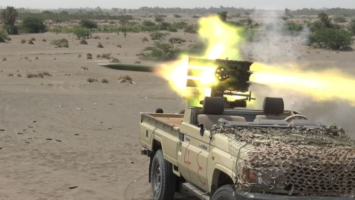 المشتركة تدمر أهدافا حوثية جنوب الحديدة