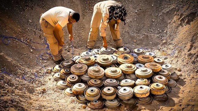 "مسام" يتنزع 1.375 لغمًا من مخلفات ألغام عصابة الحوثي خلال أسبوع