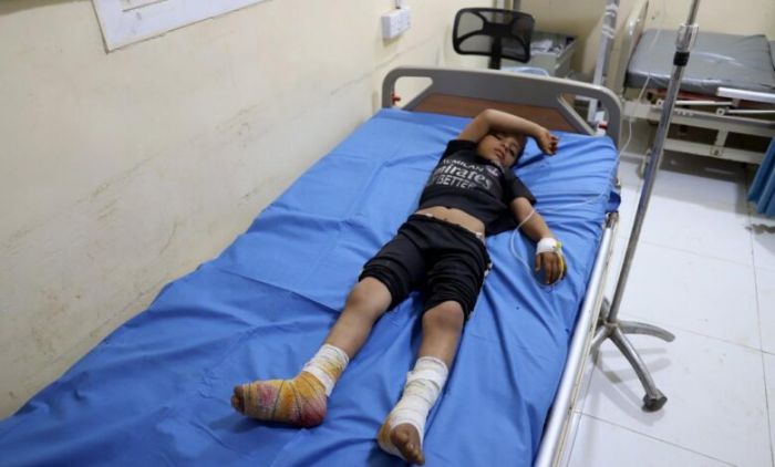 حجة: إصابة طفل وامراة بانفجار لغم من مخلفات عصابة الحوثي بمديرية ميدي