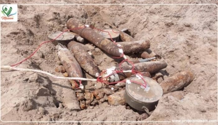 تفكيك 2529 مادة متفجرة من مخلفات الحوثي خلال الشهر الجاري