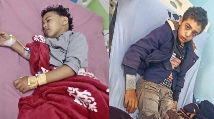 إصابة طفلين بطلقات نارية جراء اشتباكات بين عناصر حوثية ومسلحين في إب