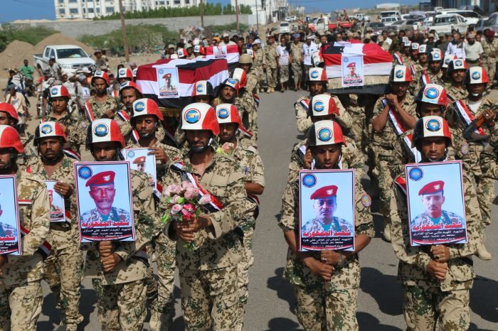 القوات المشتركة تودع أربعة من أبطالها ارتقوا في جبهة الحيمة بالحديدة